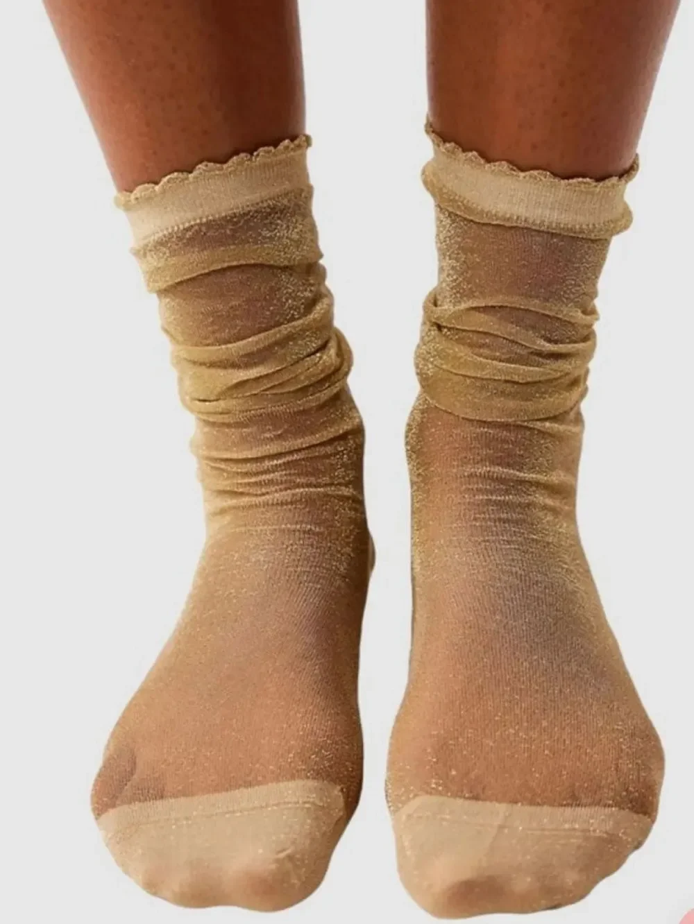 High Heel Jungle SHEER MAGIC KNEE SOCK - GOLD